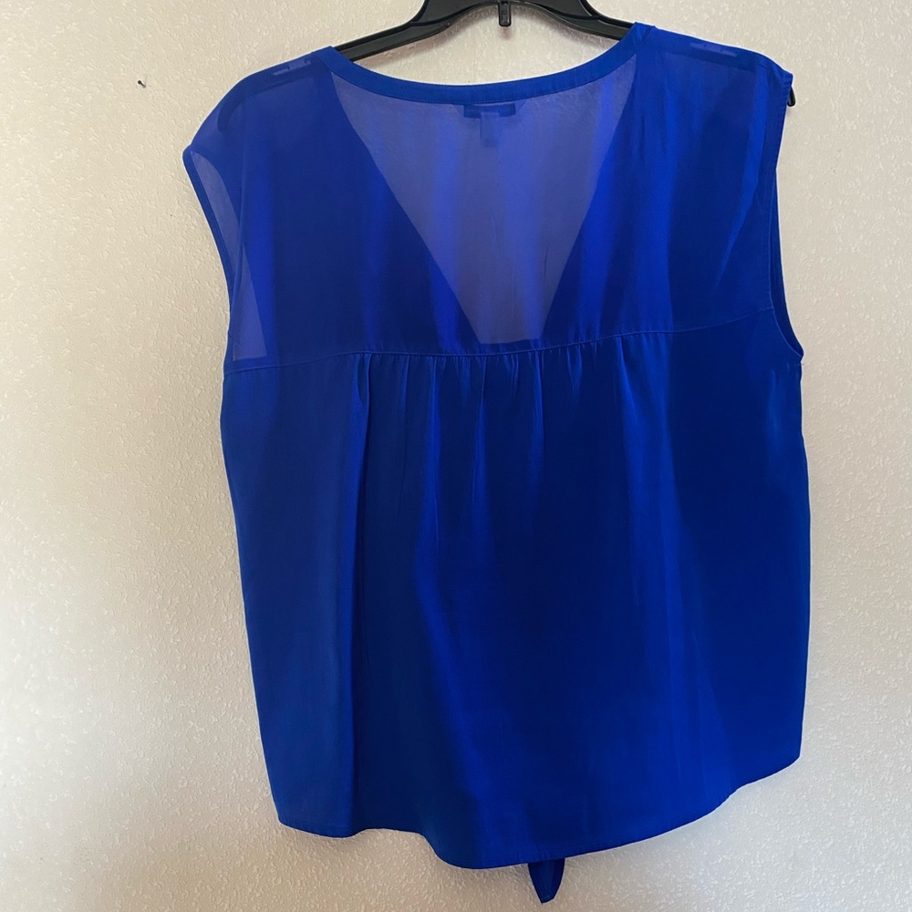 NWOT Blue American Eagle Front Tie Blouse - Picture 2 of 4